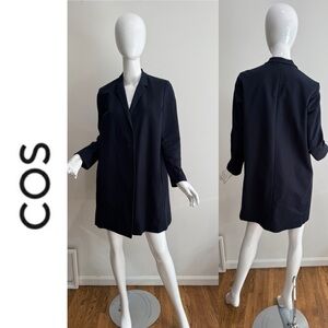 COS Cotton Twill Zip Blazer Jacket